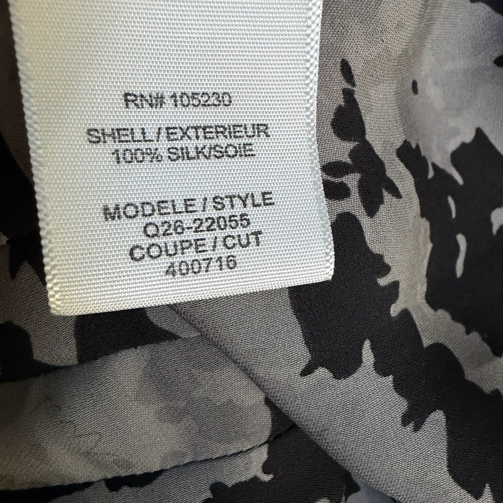 Joie Black and Gray Silk Blouse - Picture 5 of 5